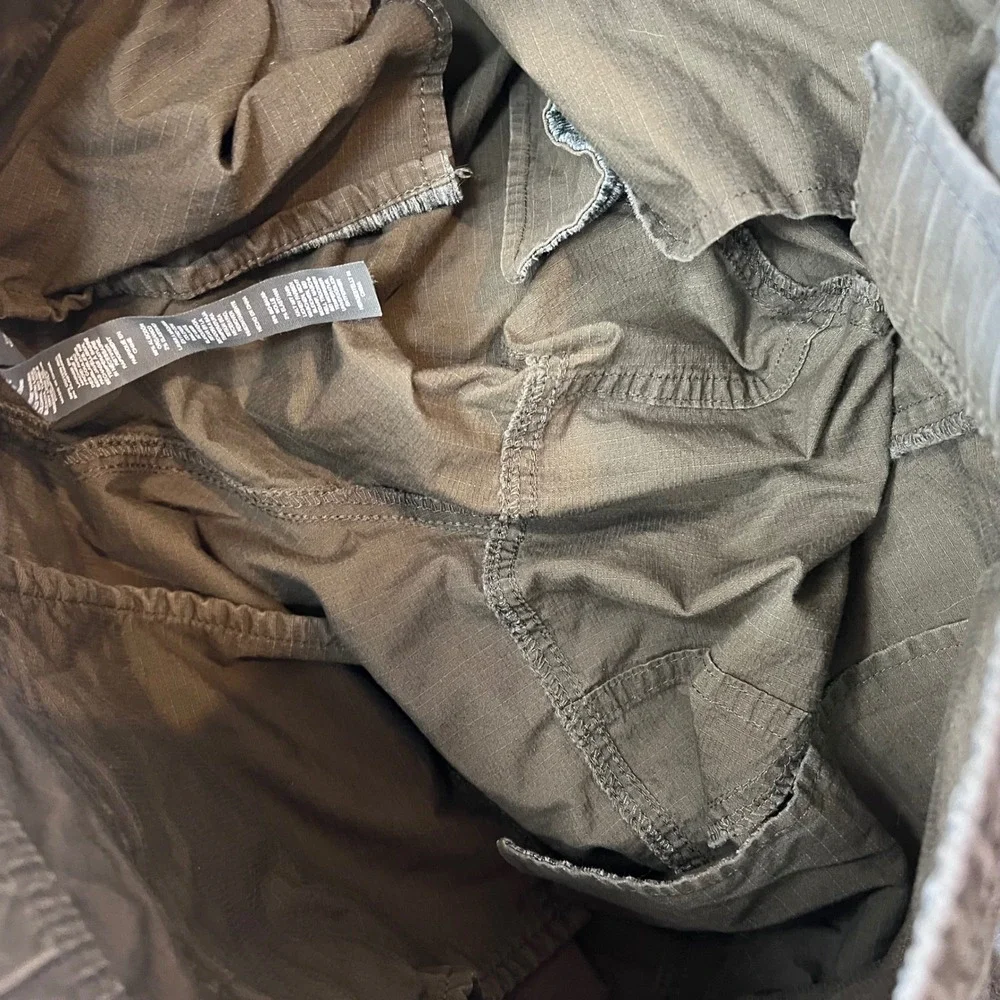 Vuori Rip Stop Organic Cotton Olive Green Hiking Pants Women's Size Small - Picture 8 of 9